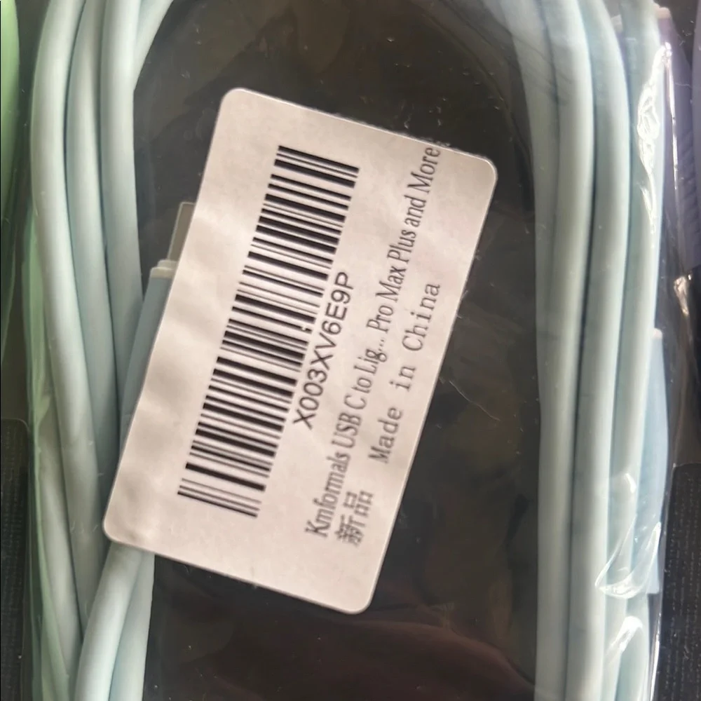 3 pack 6' pastel USB C to lightening charging cables